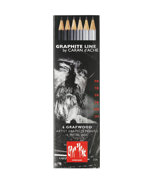Caran D'Ache Graphite Line Grafwood Pencils - Set Of 6