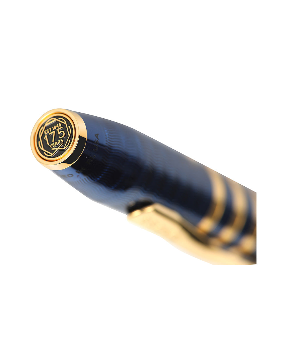 Cross Century II - 175th Anniversary Collection Blue Lacquer with 23 Karat Gold Appointments Fountain Pen Medium Nib Item# AT0086-155 - Image 3