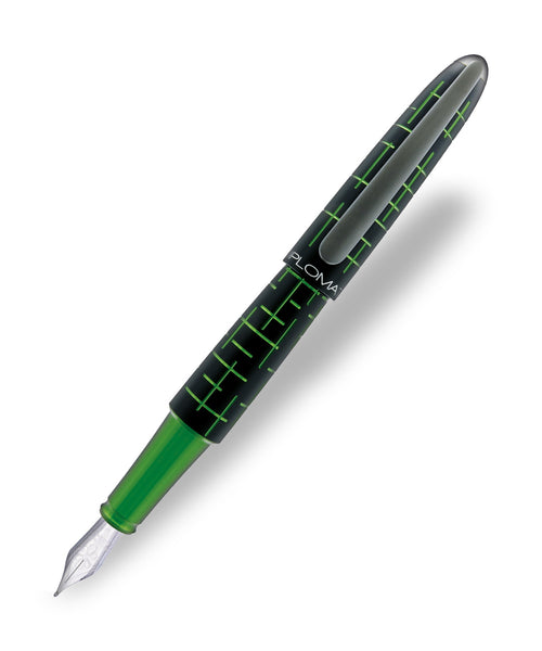 Diplomat Elox Matrix Fountain Pen - Black & Green