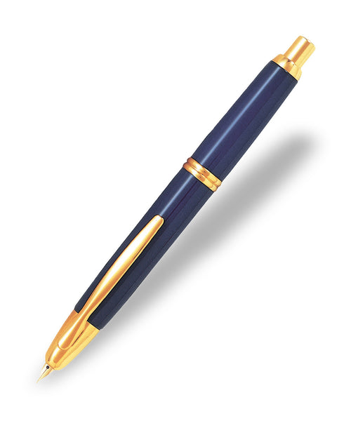 Pilot Capless Gold Trim Fountain Pen - Blue