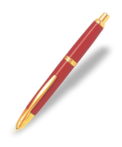 Pilot Capless Gold Trim Fountain Pen - Red
