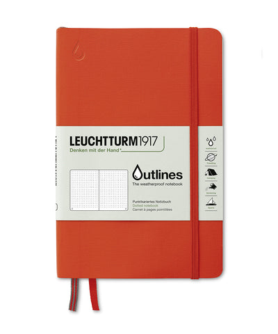 Leuchtturm1917 Softcover B6+ Outlines Notebook - Signal Orange