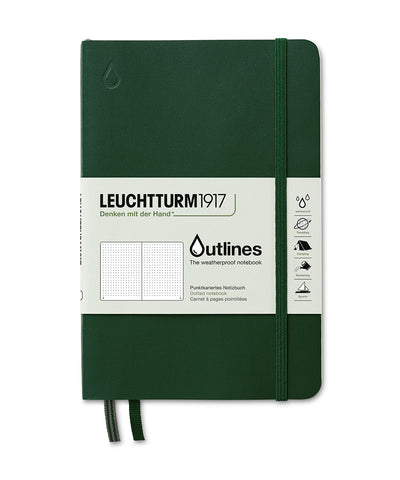 Leuchtturm1917 Softcover B6+ Outlines Notebook - Walden Green