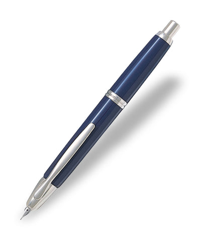 Pilot Capless Rhodium Trim Fountain Pen - Blue